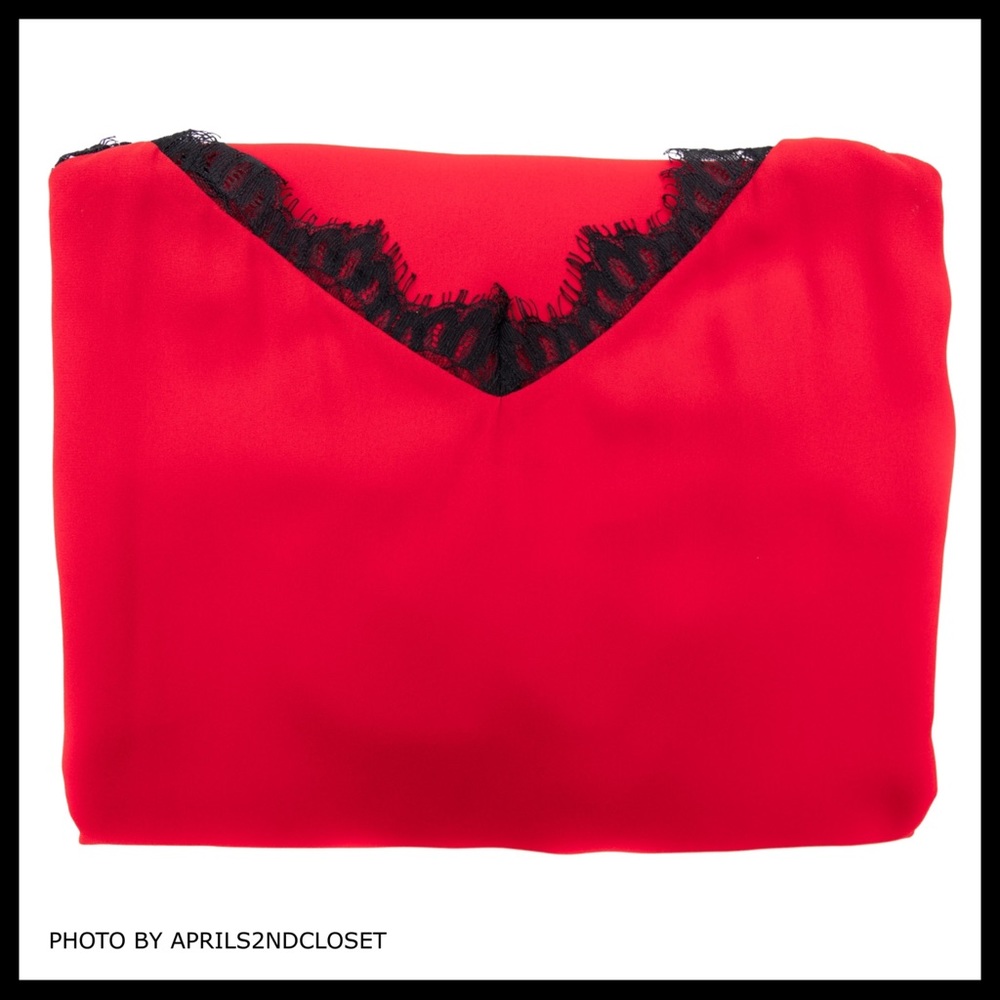 RED MINI CROCHET LACE SLIP DRESS A2C - Picture 7 of 8